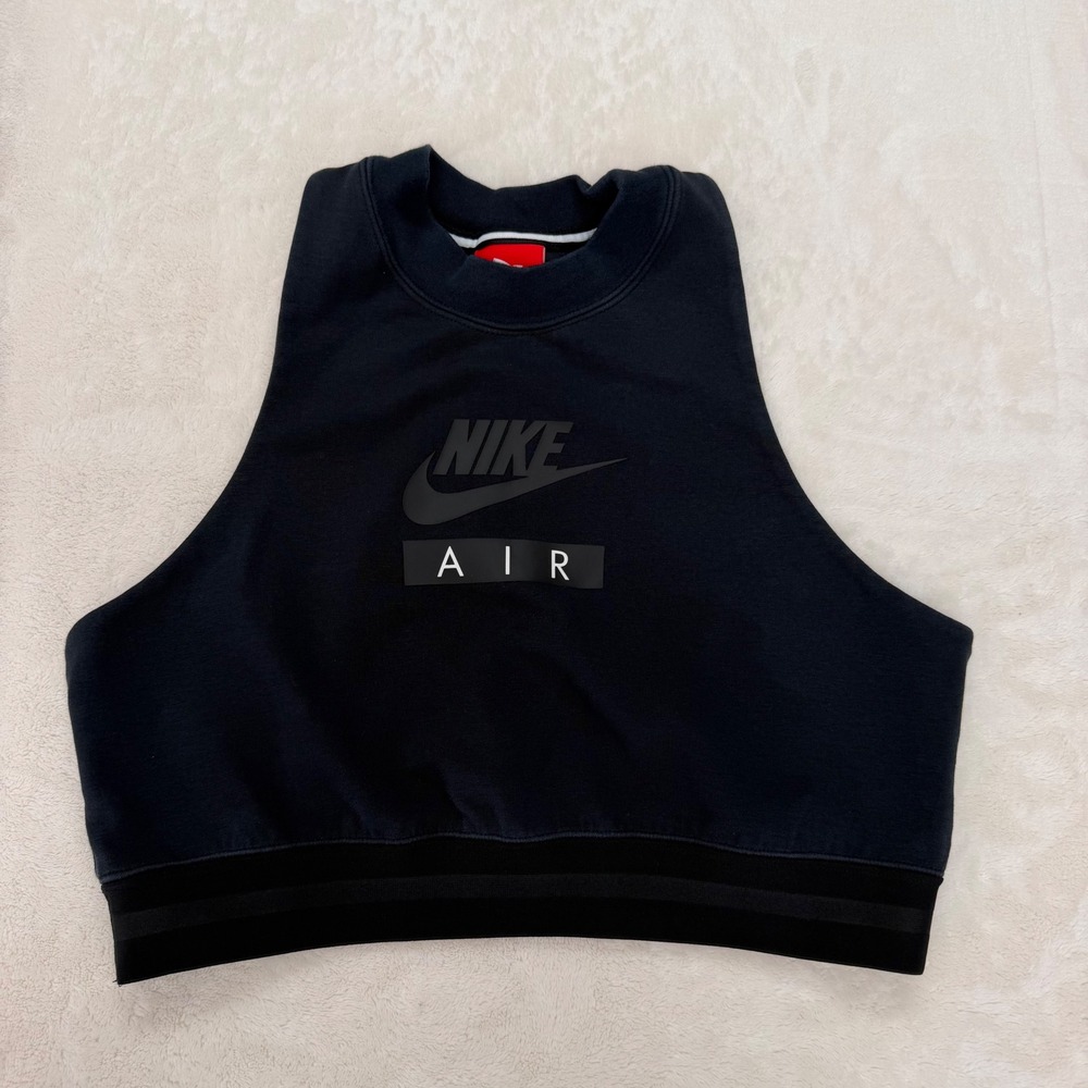 Nike Sportswear Air Crop Tank Top Womens Size Medium Black 893068-010 Streetwear